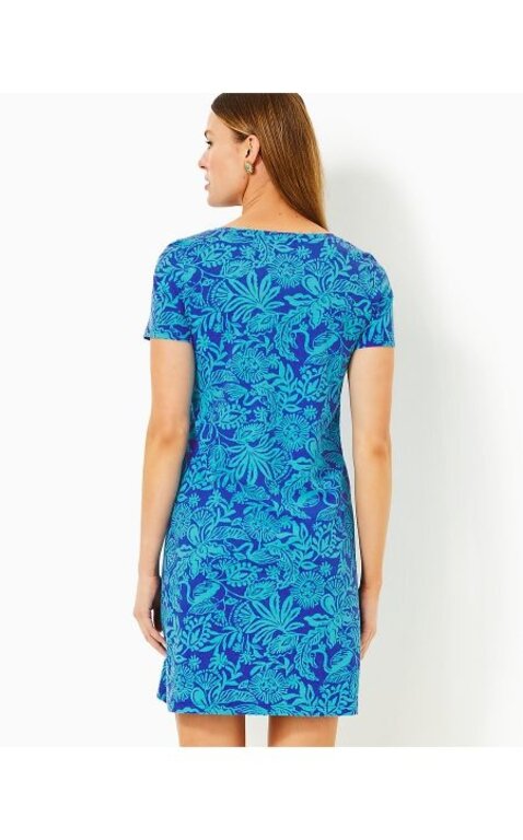 LILLY PULITZER LILLY PULITZER CODY SHORT SLEEVE DRESS MARTINIQUE BLUE JUNGLE OASIS
