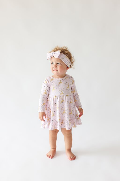 POSH PEANUT Posh Peanut Ryleigh - Long Sleeve Ruffled Bodysuit Dress