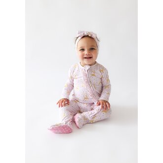 POSH PEANUT Posh Peanut Ryleigh - Footie Ruffled Zippered One Piece
