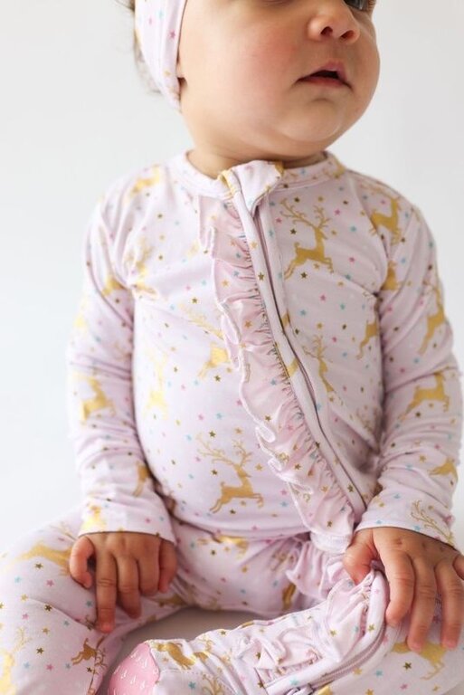 POSH PEANUT Posh Peanut Ryleigh - Footie Ruffled Zippered One Piece