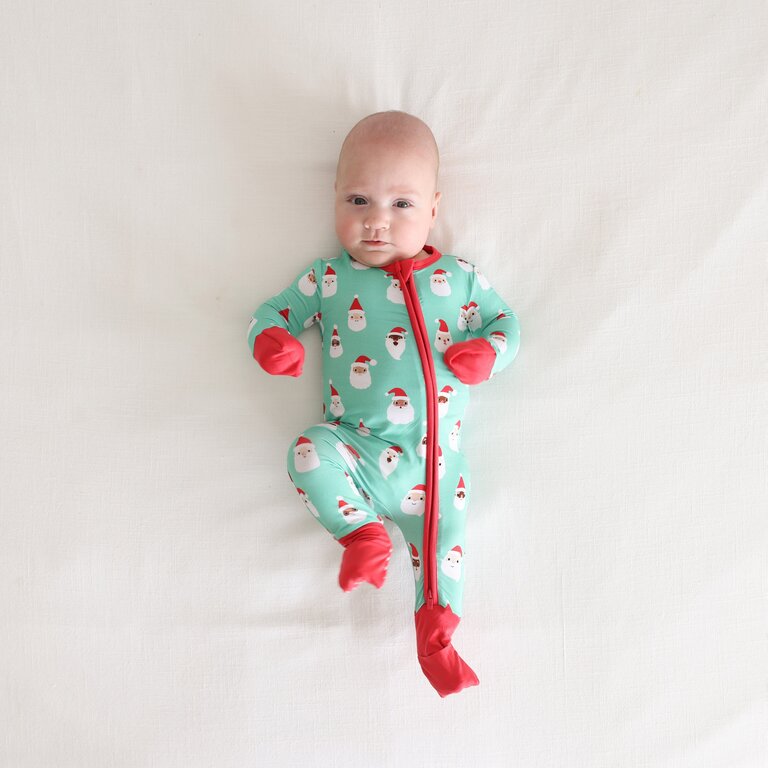 POSH PEANUT Posh Peanut Santa Medley - Newborn Convertible One Piece
