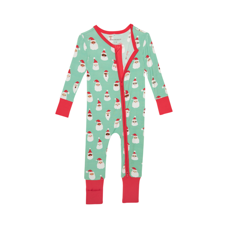 POSH PEANUT Posh Peanut Santa Medley - Newborn Convertible One Piece