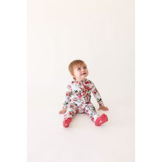 POSH PEANUT Posh Peanut Beatrix - Footie Ruffled Zippered One Piece