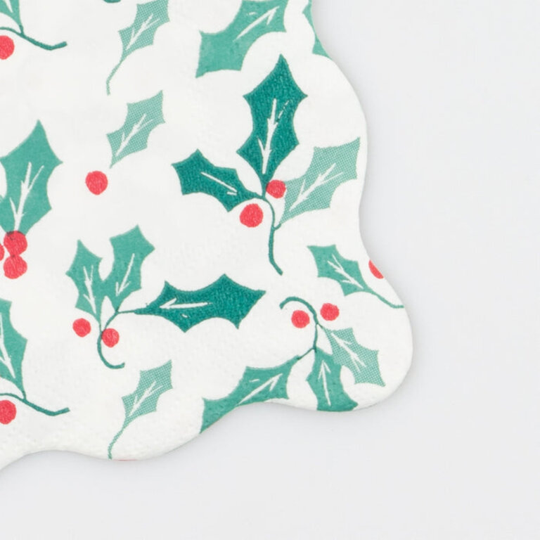 meri meri Meri Meri Holly Pattern Small Napkins