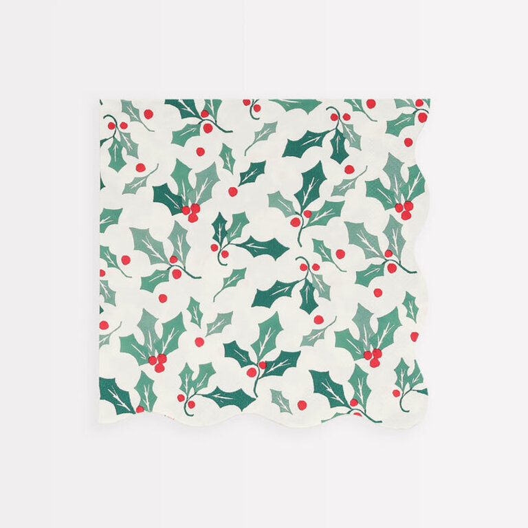 meri meri Meri Meri Holly Pattern Large Napkins