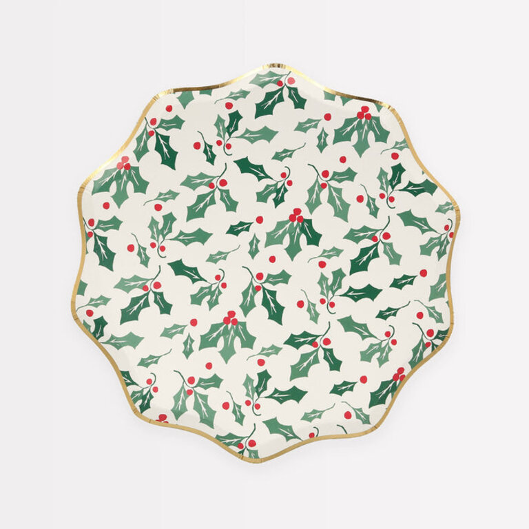 meri meri Meri Meri Holly Pattern Side Plates