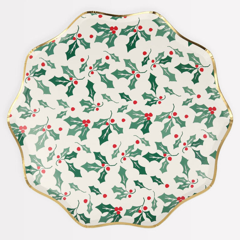meri meri Meri Meri Holly Pattern Dinner Plates