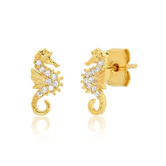 TAI Tai CZ Seahorse Stud Gold