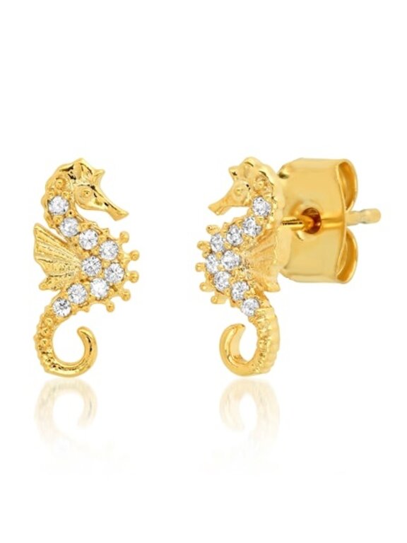 TAI Tai CZ Seahorse Stud Gold