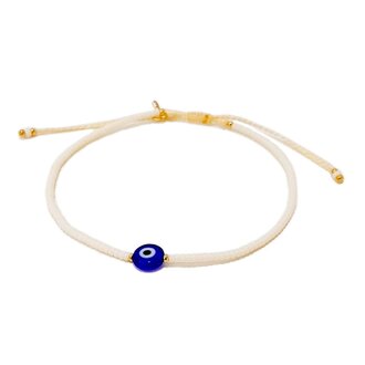 TAI Tai Beaded Round Eye Bracelet White