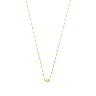 TAI Tai Simple Chain Necklace With Mini Glass Clear