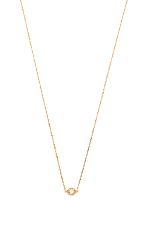 TAI Tai Simple Chain Necklace With Mini Glass Clear