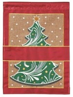 Dicksons Christmas Tree Blank Burlap Flag