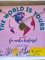 K & E Beads World Is Yours Compass Necklace