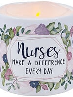 Carson Home Accents "Nurses" LED Candle With Ceramic Holder
