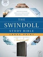 Tyndale NLT The Swindoll Study Bible Large Print LeatherLike, Black