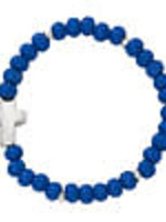 McVan Inc. Bab Blue Wood Stretch Bracelet