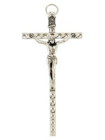 Autom 4" Silver Hammered Wall Crucifix