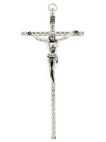Autom 6" Silver Hammered Wall Crucifix