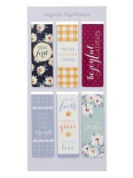 Christian Art Gifts Daisies Magnetic Bookmark, Set of 6