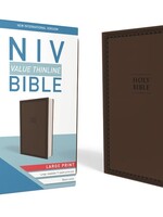 Zondervan NIV Value Thinline Bible/Large Print (Comfort Print)-Chocolate Leathersoft