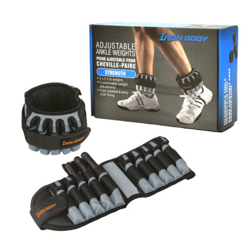 Iron Body Deluxe Adjustable Ankle Weights