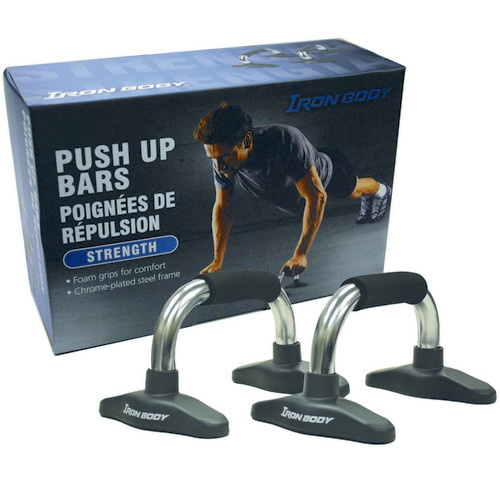 Iron Body Fitness Pro Push Up Bars Chrome Plated