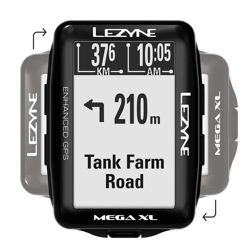 Lezyne Mega XL, Computer, GPS, Black