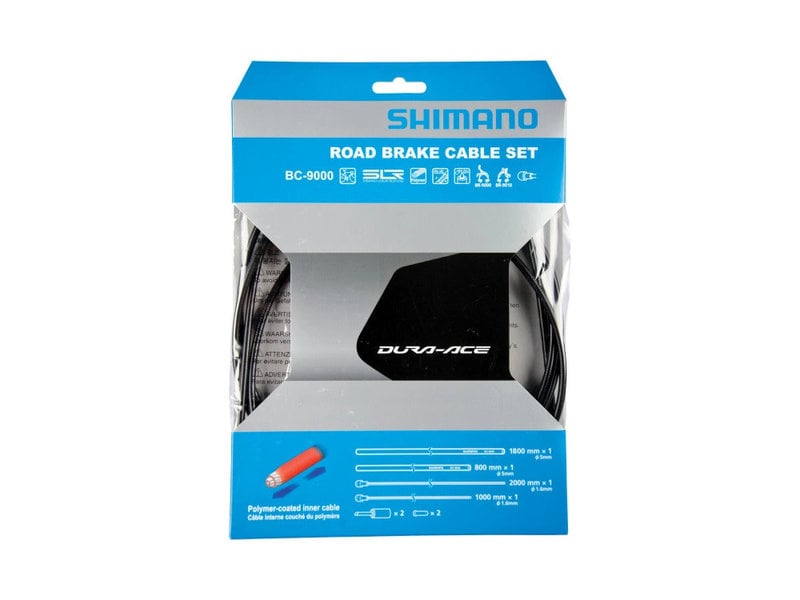 Shimano Dura-Ace BC-9000 Road Brake Cable Set, Polymer Coated, Black