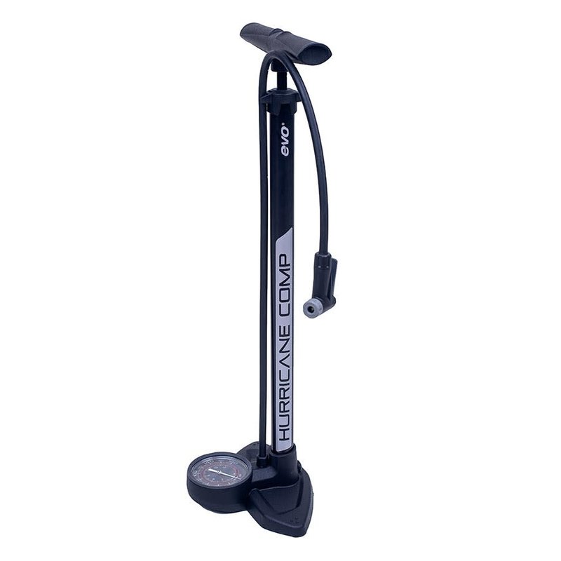 EVO Hurricane Comp, Floor Pump, SmartHead, 180psi, Black/Silver