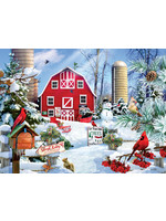 Sunsout A Snowy Day on the Farm Puzzle 300 Large Pieces