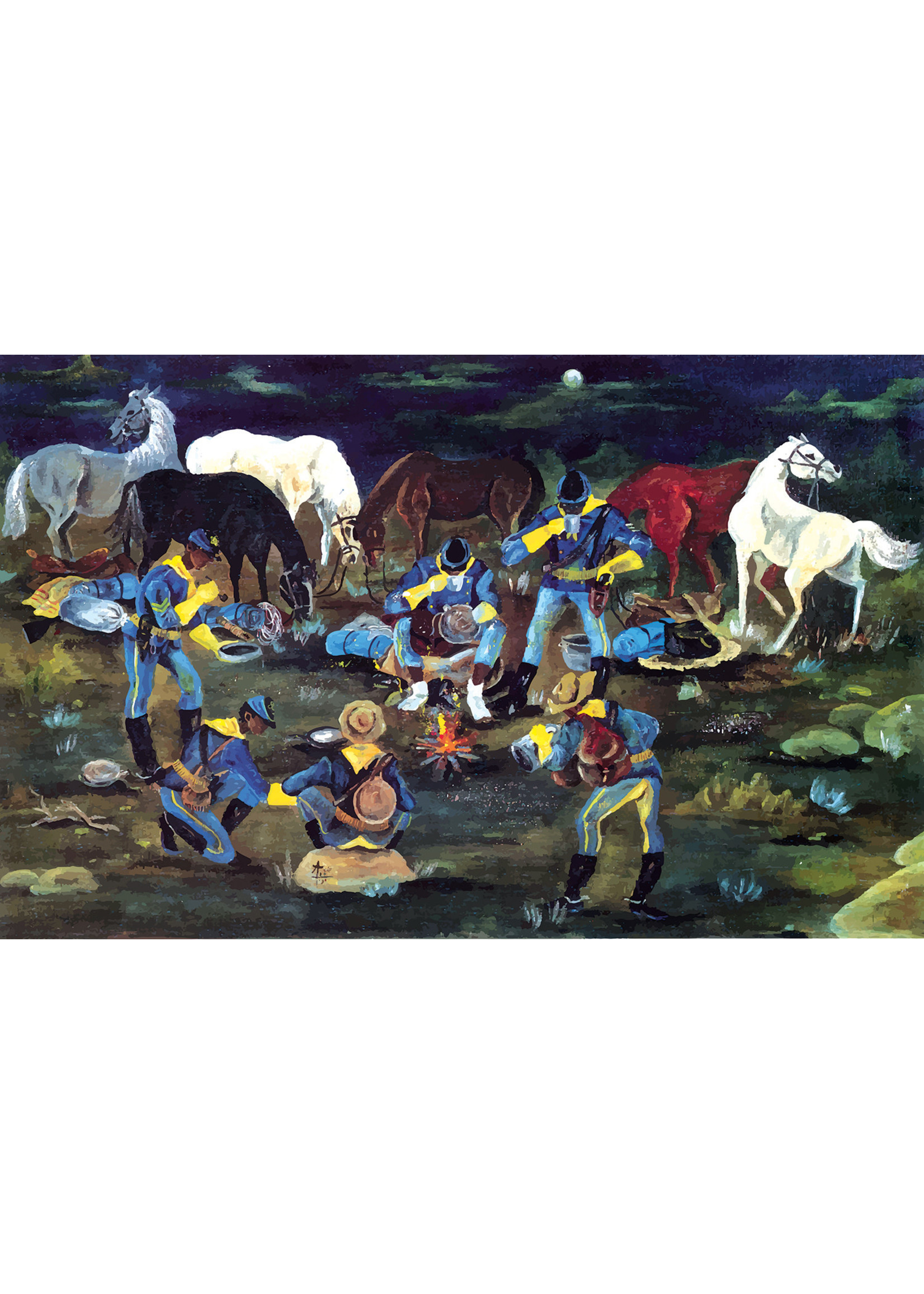 Sunsout At Ease (Buffalo Soldiers) Puzzle 550 Pieces