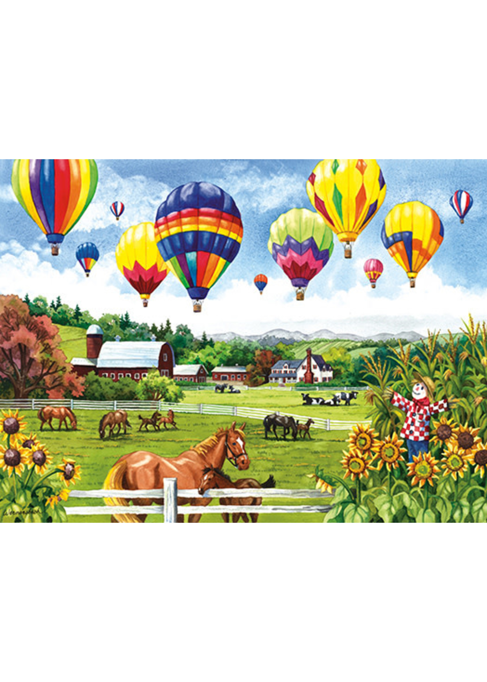 Sunsout Balloons Over Fields Puzzle 500 Pieces