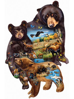 Sunsout Bear Family Adventure Special Shaped Puzzle 1000 Pieces