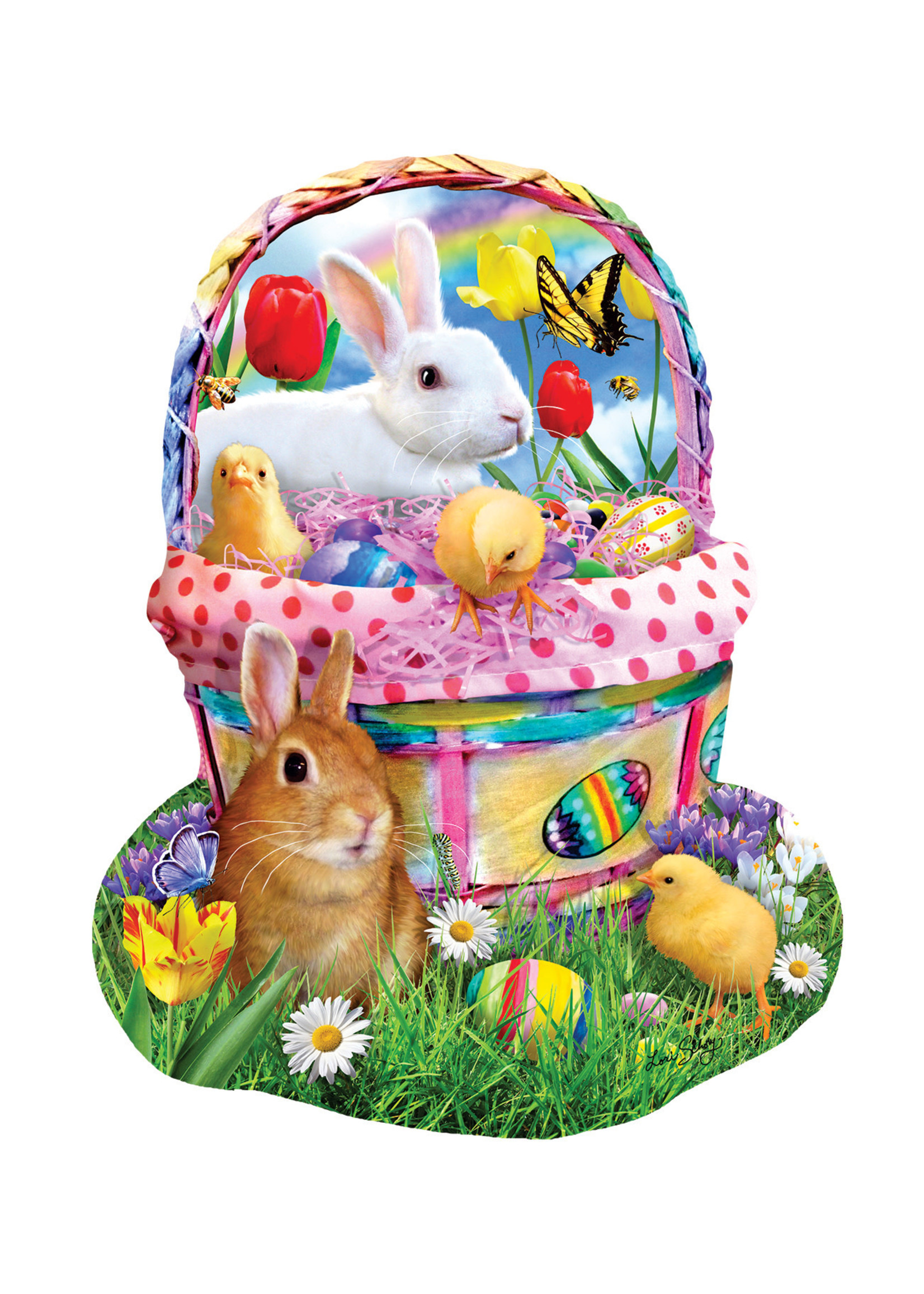 Sunsout Bunny's Easter Basket Special Shaped Puzzle 1000 Pieces