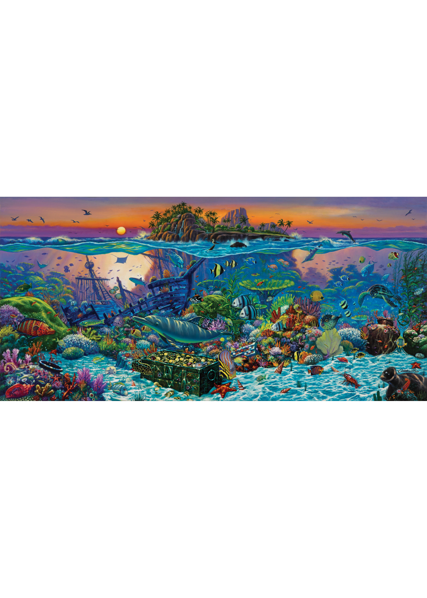 Sunsout Coral Reef Island Puzzle 1000 Pieces Family Crests & Puzzled Etc