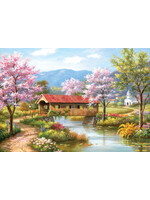 Sunsout Covered Bridge in Spring 300 Large Pieces
