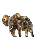 Sunsout Elephant Habitat Special Shaped Puzzle 1000 Pieces