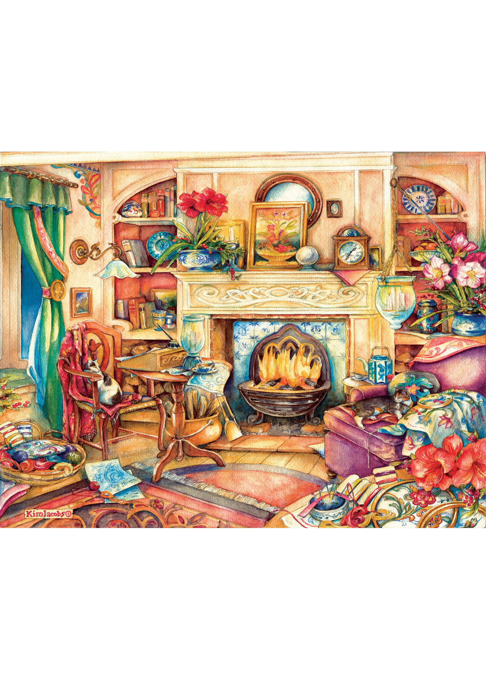 Sunsout Fireside Embroidery Puzzle 1000+ Large Pieces