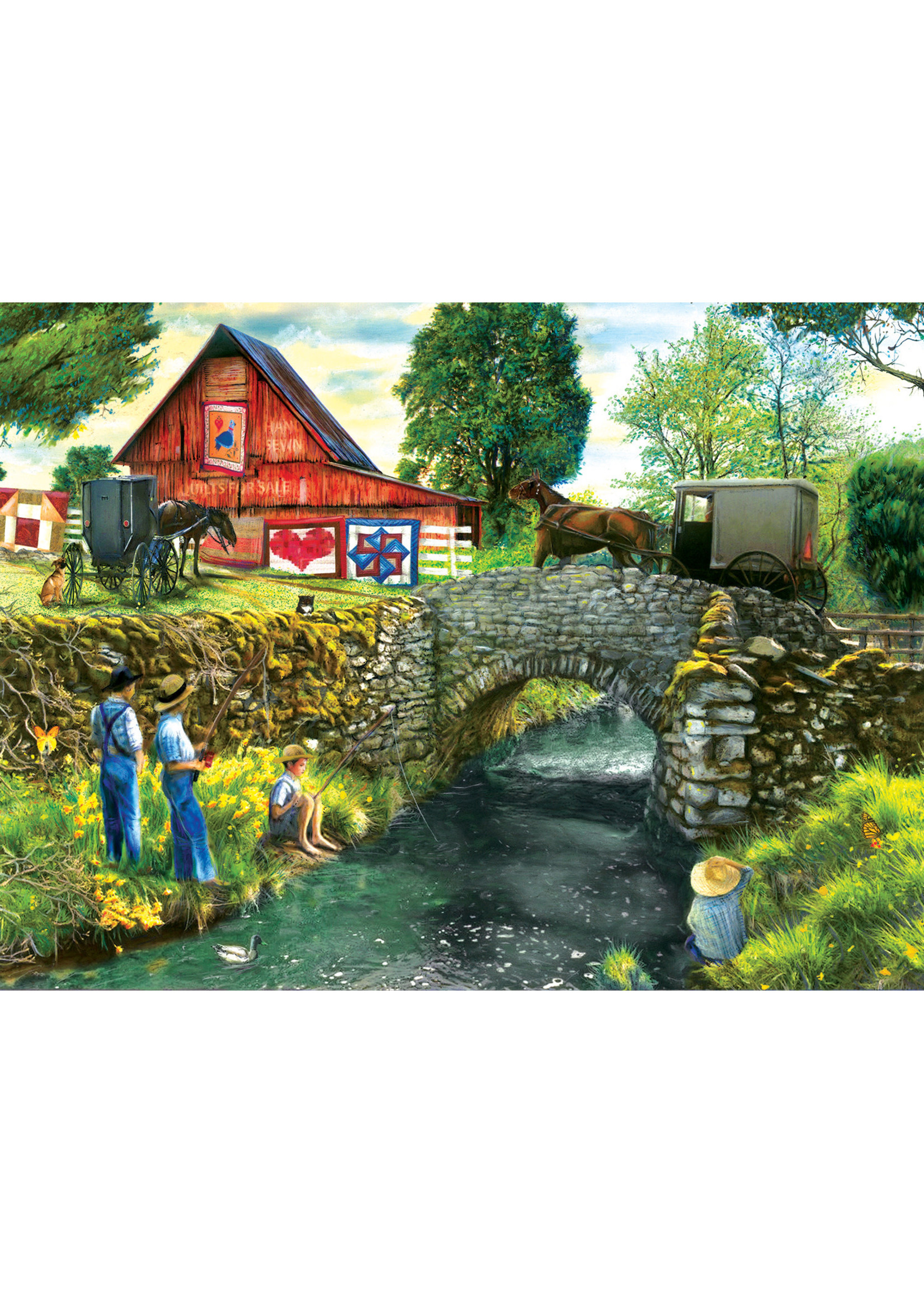 Sunsout Fishing Down by the Stream 1000pc