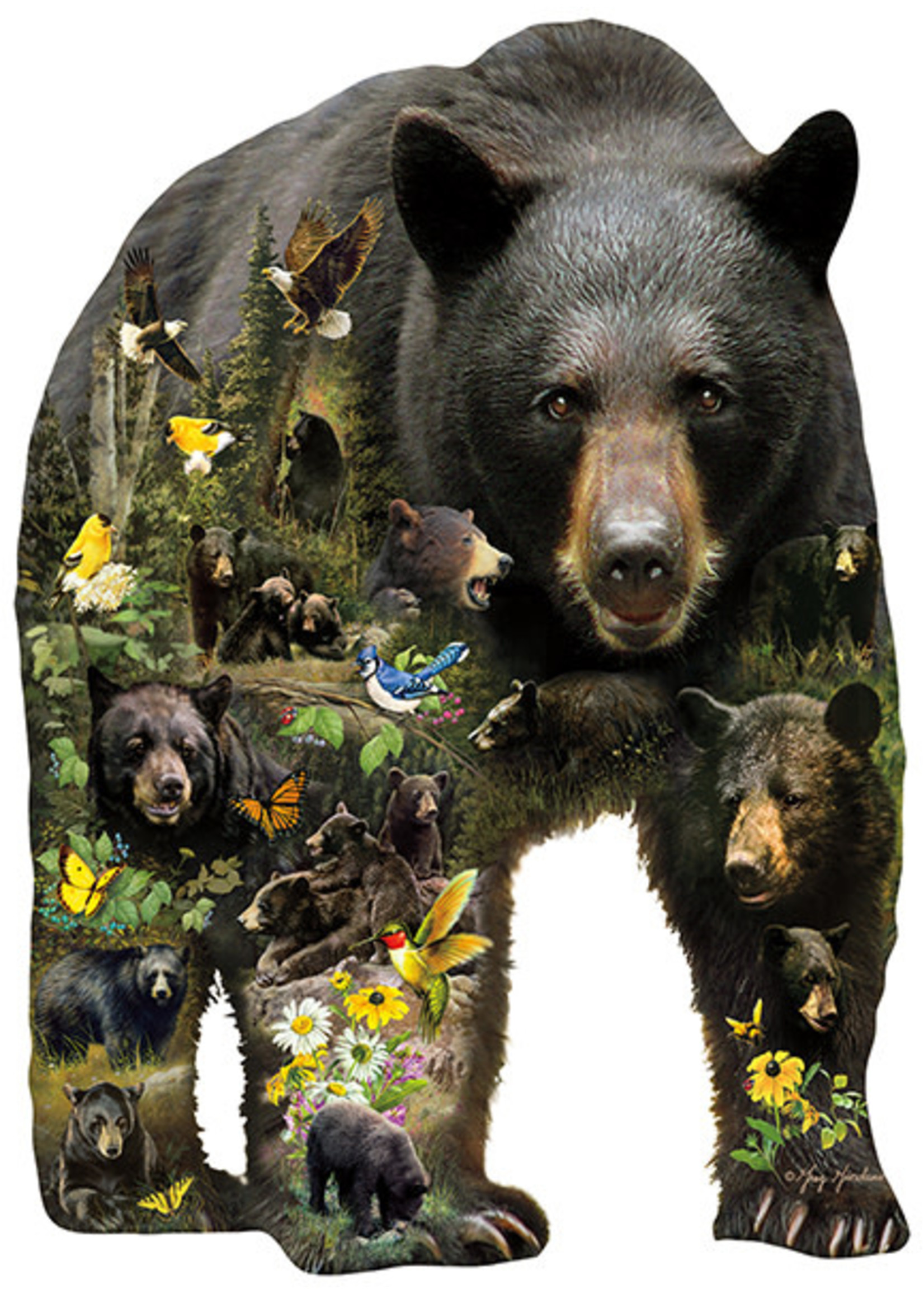 Sunsout Forest Bear Special Shaped 1000pc