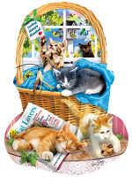 Sunsout Free Kitties Special Shaped 1000pc