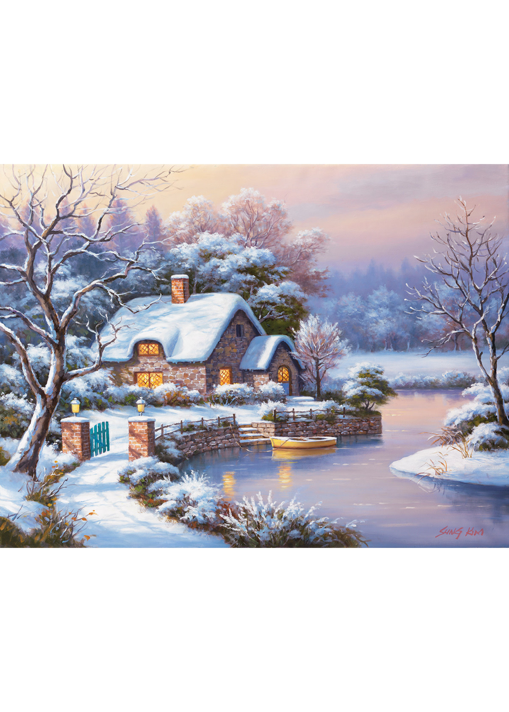 Sunsout Frosty Winter Evening Puzzle 1000 Pieces