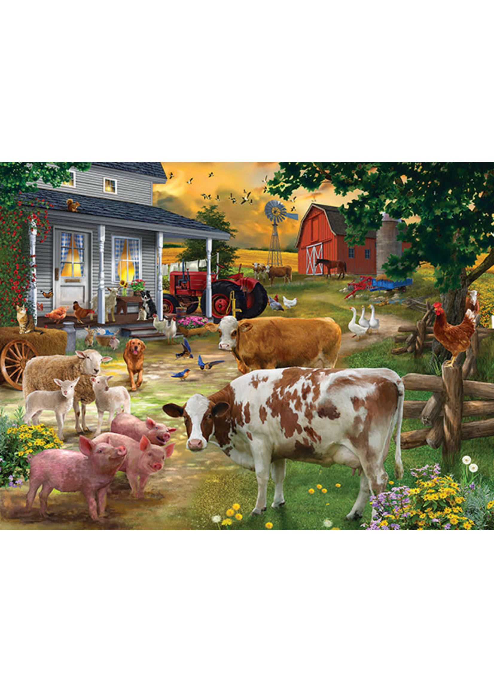 Sunsout Gathering in the Farmyard Puzzle 1000 Pieces