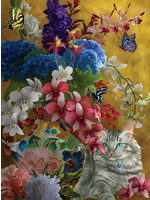 Sunsout Gilded Cats And Flowers Puzzle 1000 Pieces