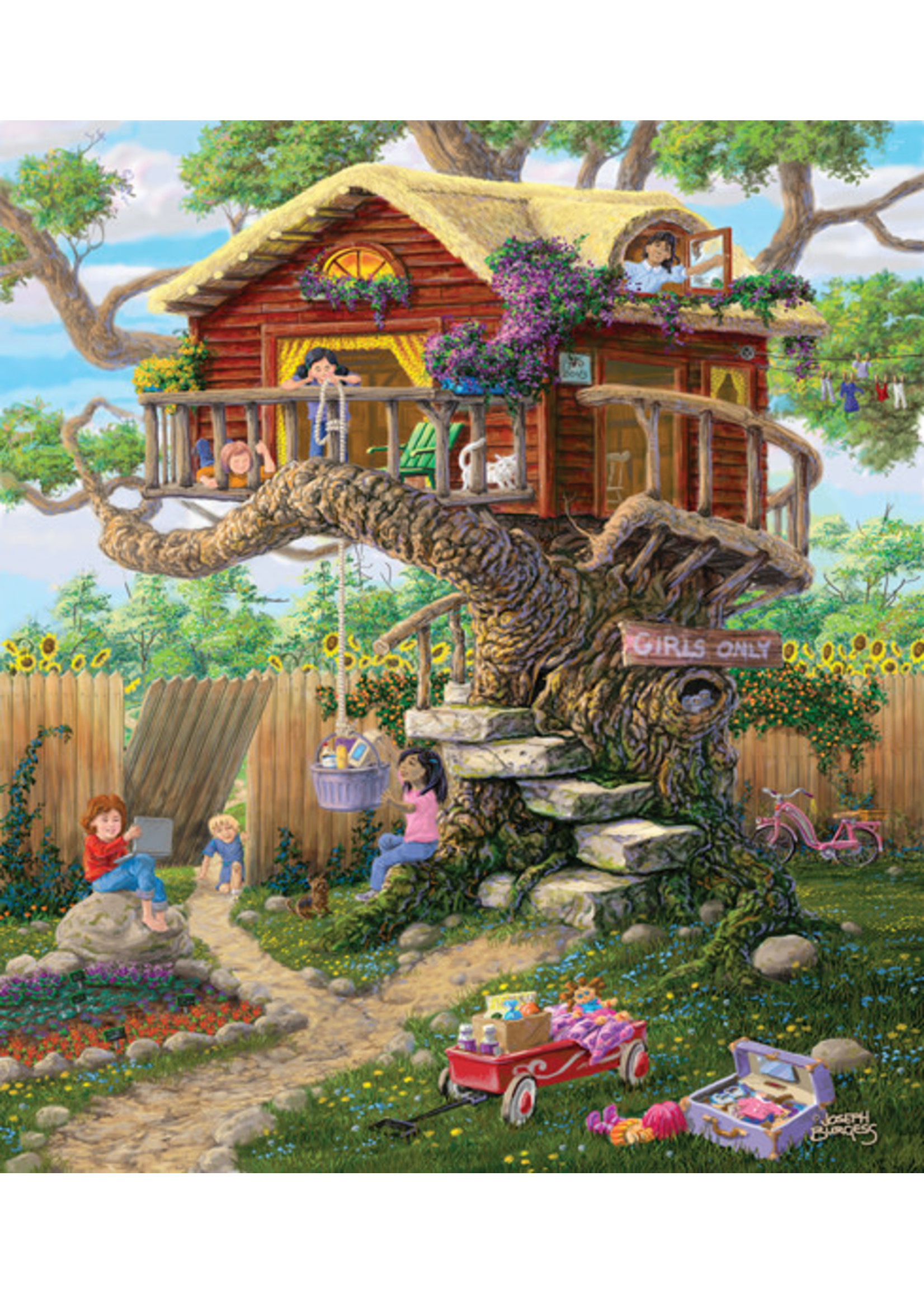 Sunsout Girls Clubhouse Puzzle 300 Large Pieces