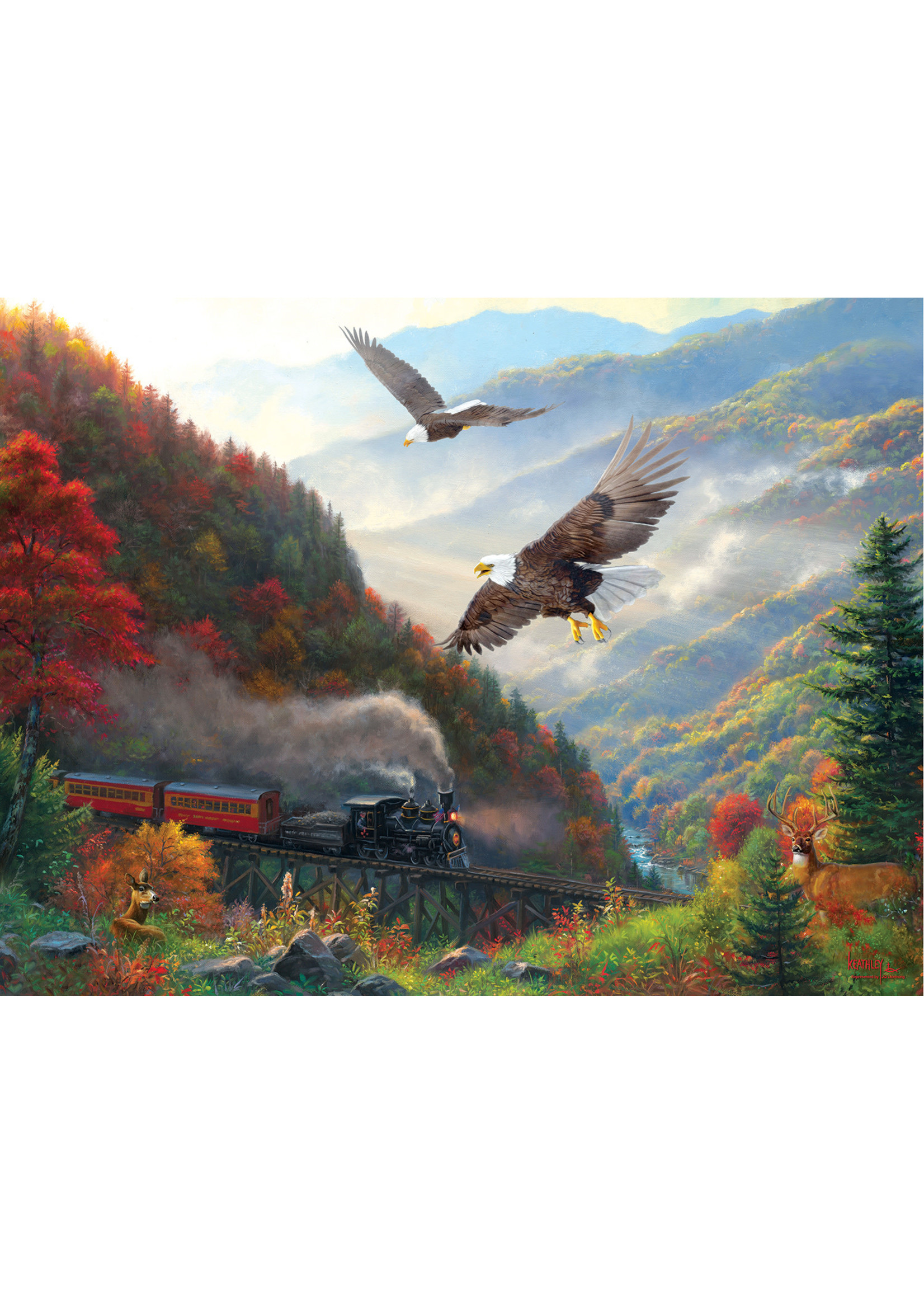 Sunsout Great Smoky Mountain Railroad 500pc