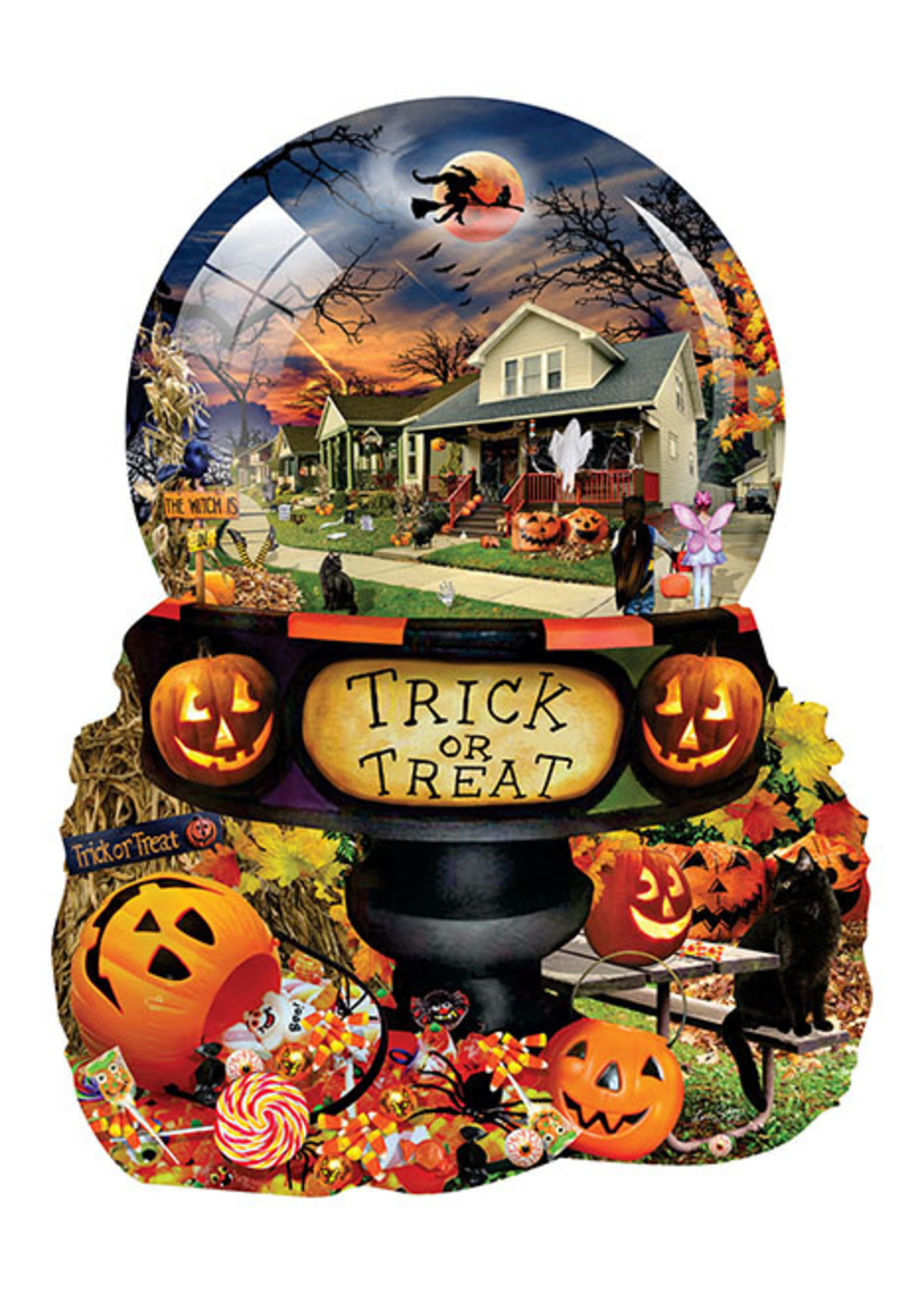 Sunsout Halloween Globe Special Shaped Puzzle 1000 Pieces