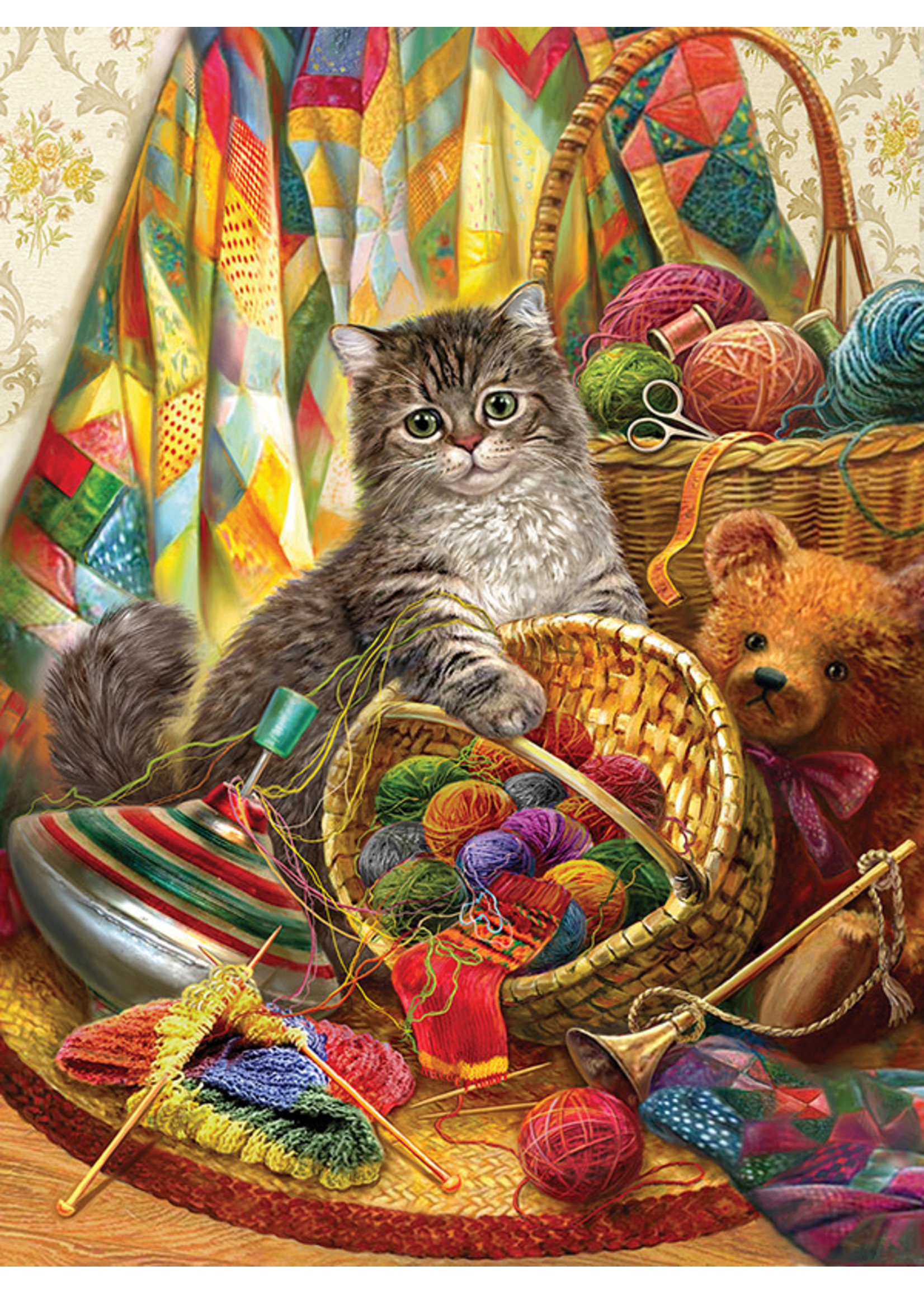 Sunsout Kitten and Wool Puzzle 1000 Pieces