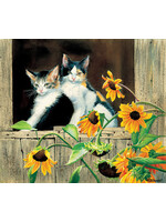 Sunsout Kittens and Sunflowers 550pc